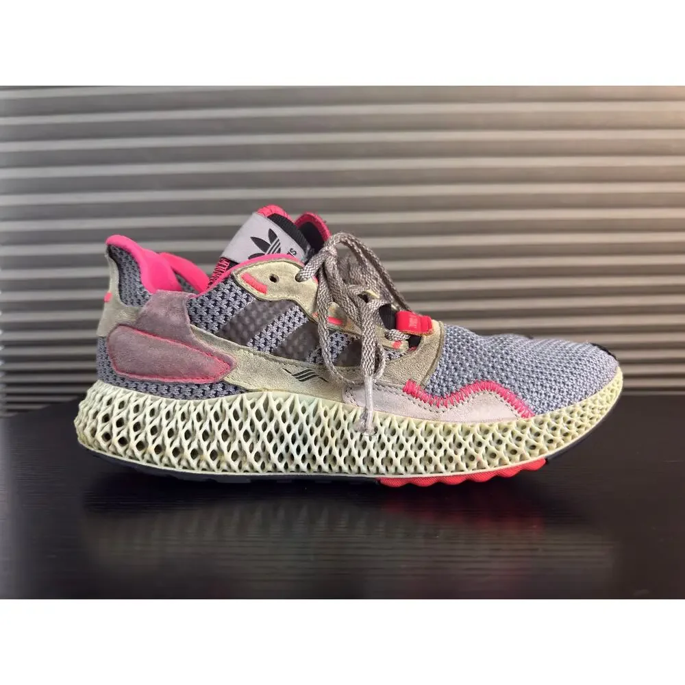 Adidas Originals ZX 4000 4D BD7927 Gray Pink Futurecraft 4D Sneakers Mens Size 8